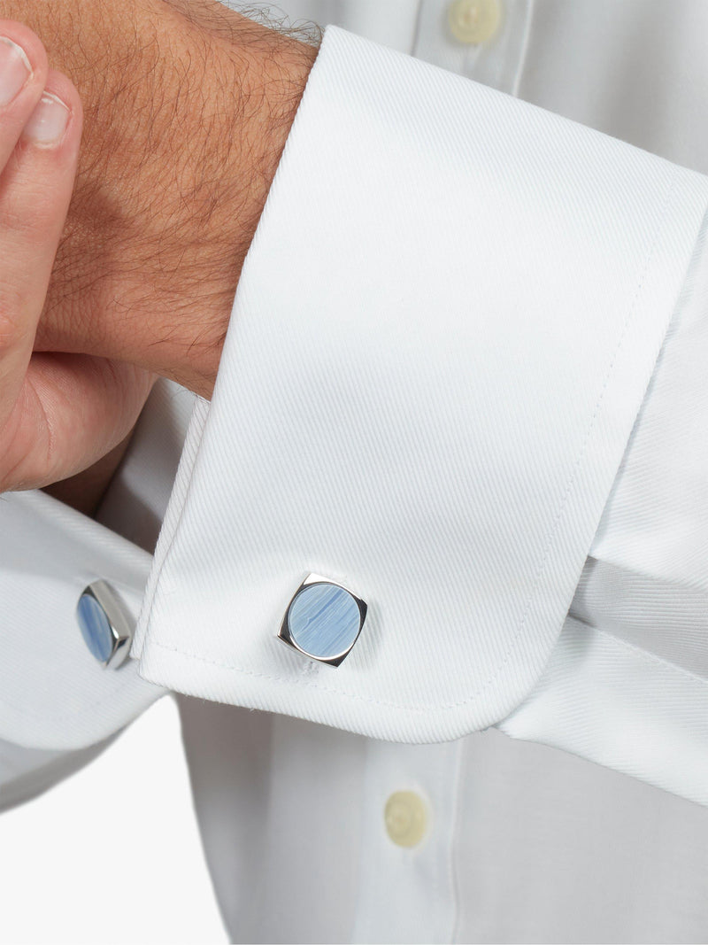 Simon Carter Largo blue lace agate cufflinks, imported from the UK