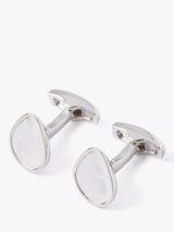John Lewis Simon Carter Pebble Cufflinks White Natural- Buy online at McGrocer