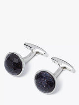 John Lewis Simon Carter Rondo Cufflinks Mid Blue Cufflinks- Buy online at McGrocer