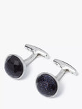Simon Carter Rondo cufflinks with blue goldstone (British brand)
