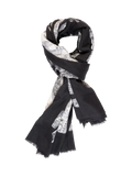 chesca Paris print scarf black white - British product