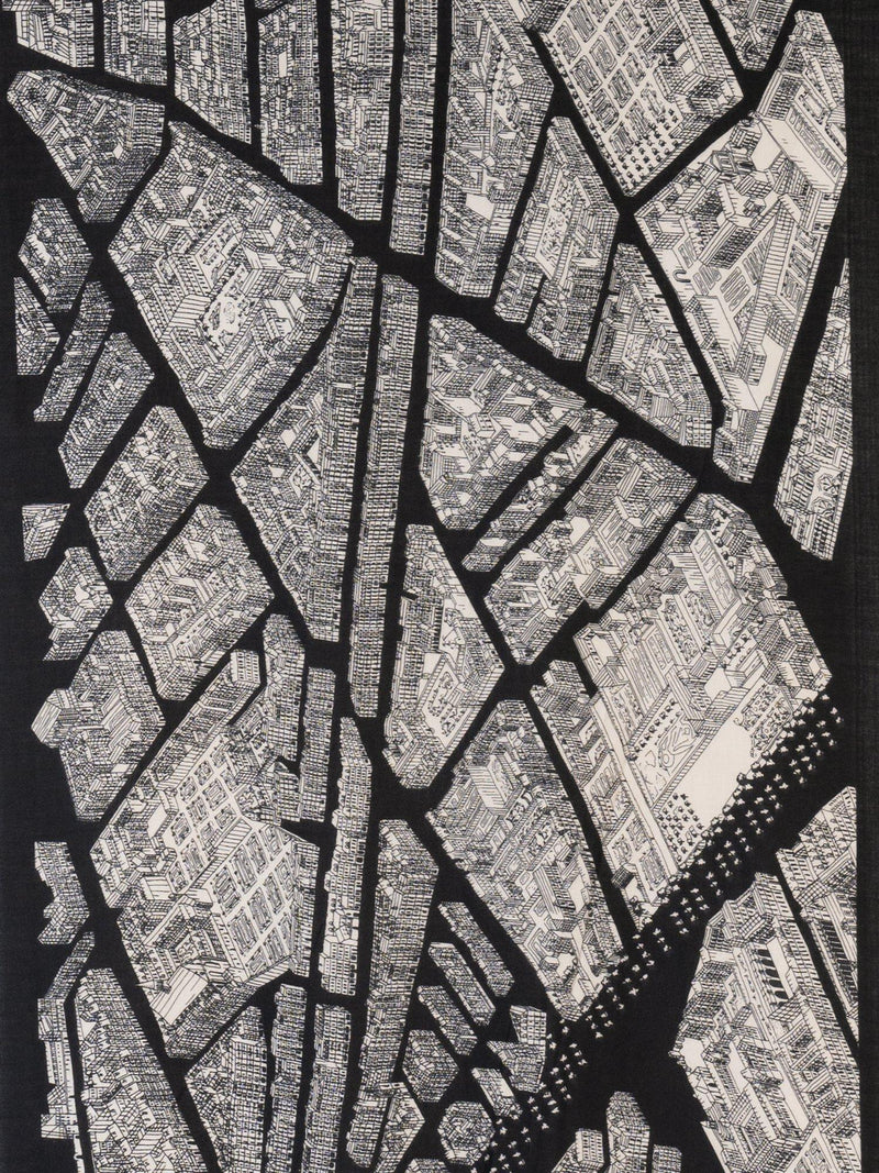 chesca Paris print scarf black white - British product