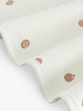 Lindex baby cotton hedgehog print shawl light dusty green, imported from the UK