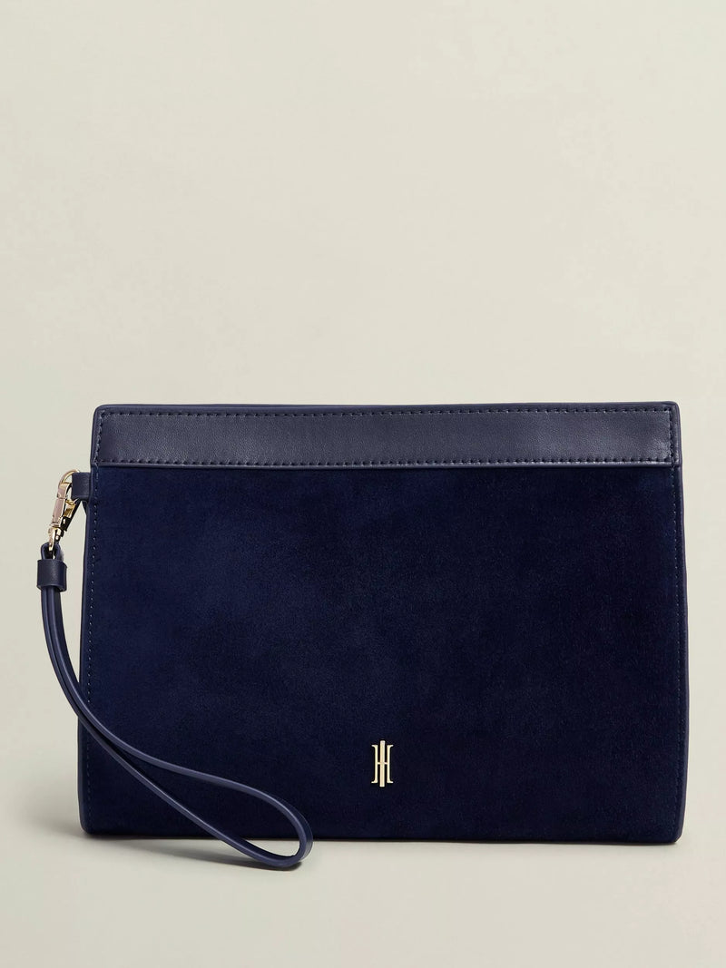 Hobbs Catherine Suede Leather Wristlet Evening Bag