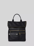 Whistles leather backpack black - British product
