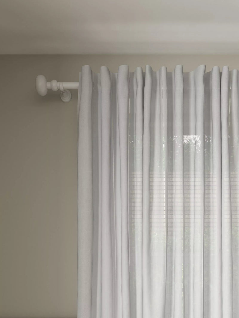 John Lewis Ladder Stitch Hidden Tab Voile Panel, UK version