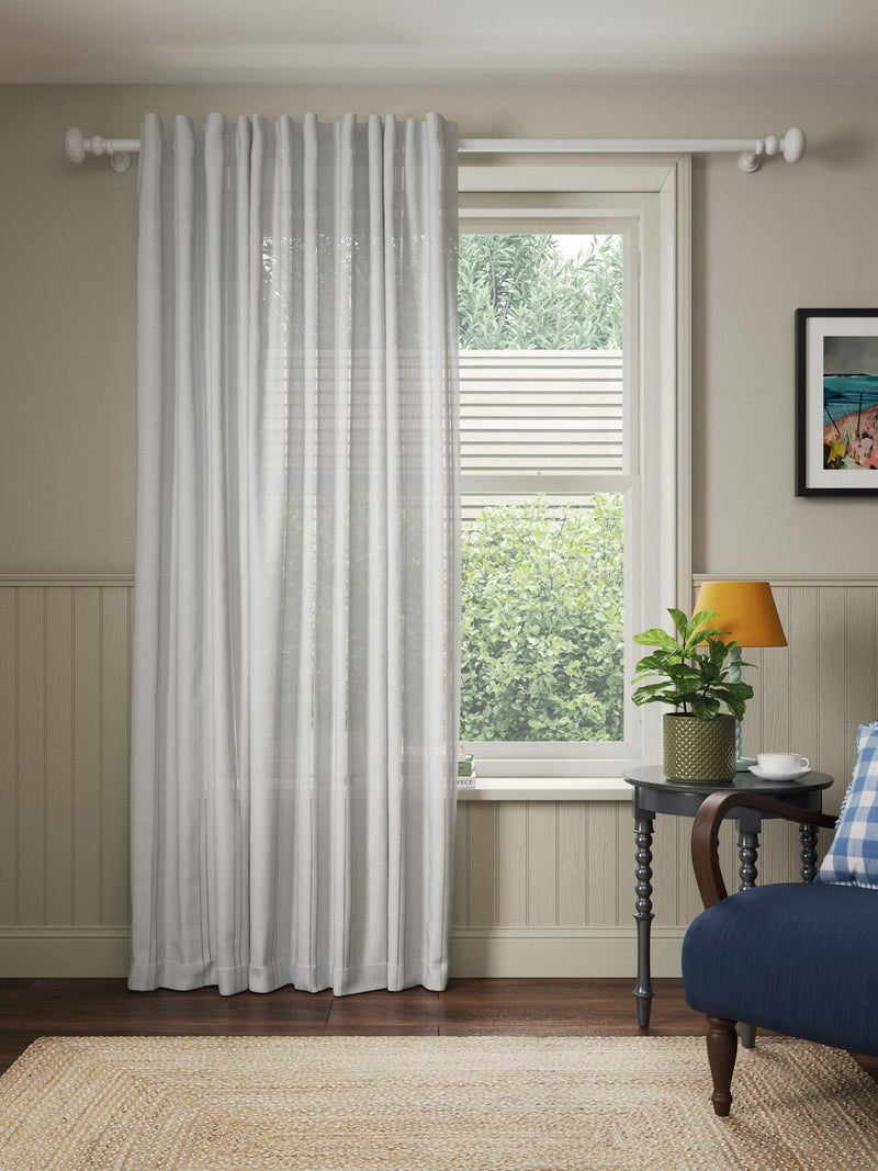 John Lewis Ladder Stitch Hidden Tab Voile Panel, UK version
