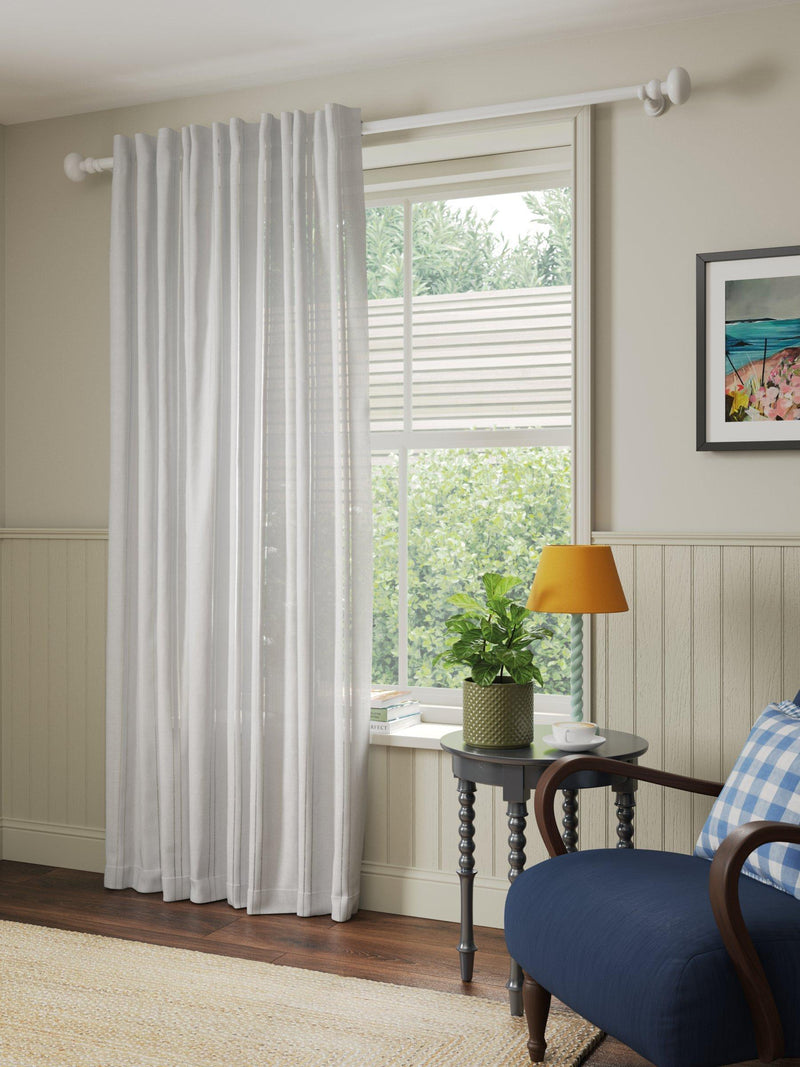 John Lewis Ladder Stitch Hidden Tab Voile Panel, UK version