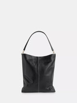John Lewis Whistles Kamil Contrast Stitch Leather Tote Bag, Black- Buy online at McGrocer