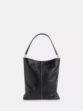 Whistles Kamil contrast stitch leather tote bag black (British brand)