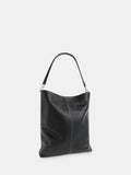 Whistles Kamil contrast stitch leather tote bag black (British brand)