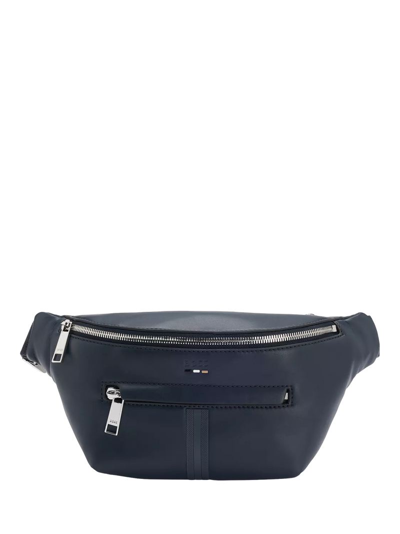 BOSS faux leather bum bag dark blue, UK version