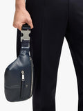 BOSS faux leather bum bag dark blue, UK version
