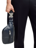 BOSS faux leather bum bag dark blue, UK version