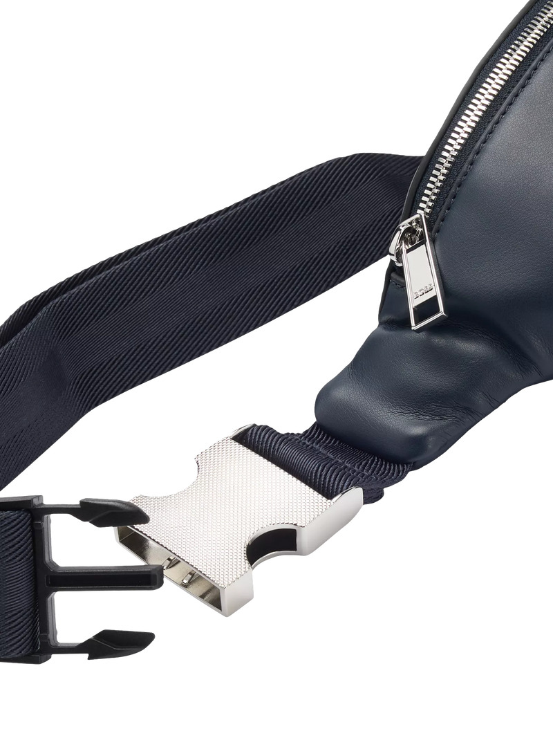 BOSS faux leather bum bag dark blue, UK version