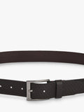 BOSS leather belt dark brown woven texture, UK version