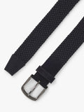 BOSS woven belt navy with suede trims - British product