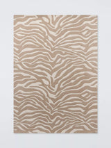 John Lewis John Lewis Zebra Print Pure Wool Hand Woven Rug, Natural, 180x120cm- Buy online at McGrocer