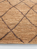John Lewis Zohra Diamond Pure Jute rug 180x120cm, imported from the UK