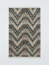 John Lewis John Lewis Onda Hand Knotted Rug Blue/Multi 120 x 180cm- Buy online at McGrocer
