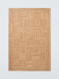John Lewis natural jute rug parquet design (British brand)