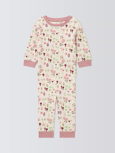 John Lewis Baby Pilz-Pyjama aus natürlicher Baumwolle