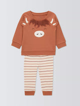 Pyjama bébé fantaisie vache John Lewis Naturel