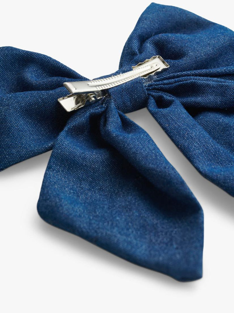 Stych gem bow hair clip navy, UK version