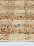 John Lewis checkered pure jute rug natural, UK version