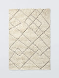John Lewis low pile berber pure wool rug white 120x180cm (British brand)