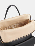 Whistles Verity black leather backpack with zip fastening (British brand)