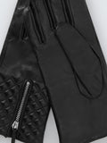 John Lewis quilted leather zip gloves (British brand)