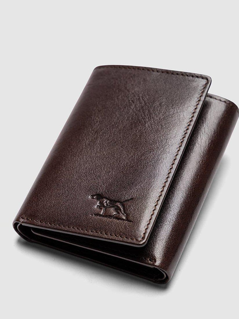 Rodd & Gunn leather wallet in chocolate, imported from the UK