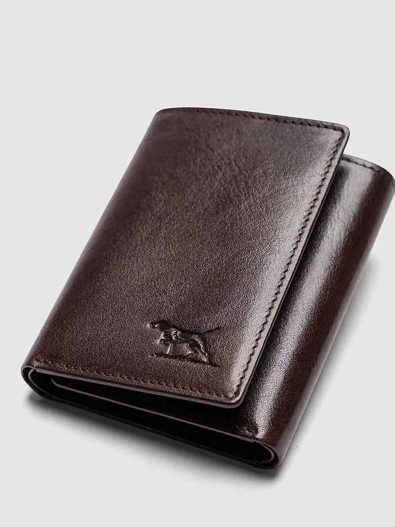 Rodd & Gunn leather wallet in chocolate, imported from the UK