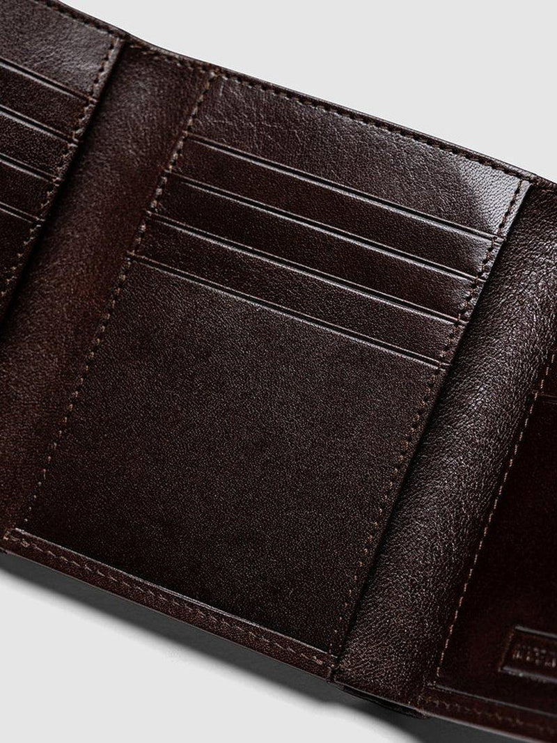 Rodd & Gunn leather wallet in chocolate, imported from the UK