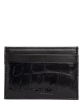 Hackett London black croc leather card holder, imported from the UK
