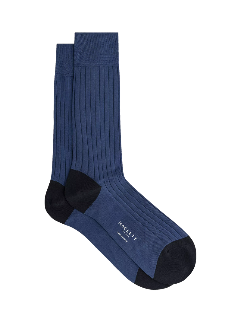 Hackett London ribbed cotton socks, imported from the UK