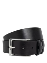 John Lewis Hackett London Casual H Keeper Leather Belt Black- Buy online at McGrocer