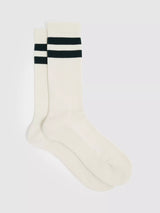 John Lewis Reiss Henman Double Stripe Crew Socks, Green/Multi- Buy online at McGrocer