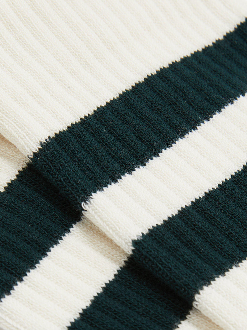 Reiss Henman Double Stripe Crew Socks green multi British brand