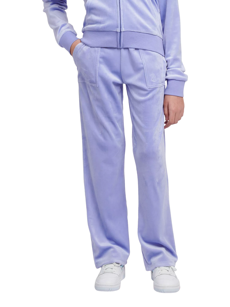 Juicy Couture Kinder-Jogginghose aus Velours mit weitem Bein, britische Version