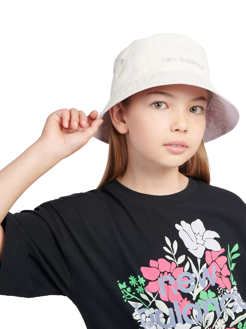 New Balance kids reversible bucket hat bright lavender (British brand)