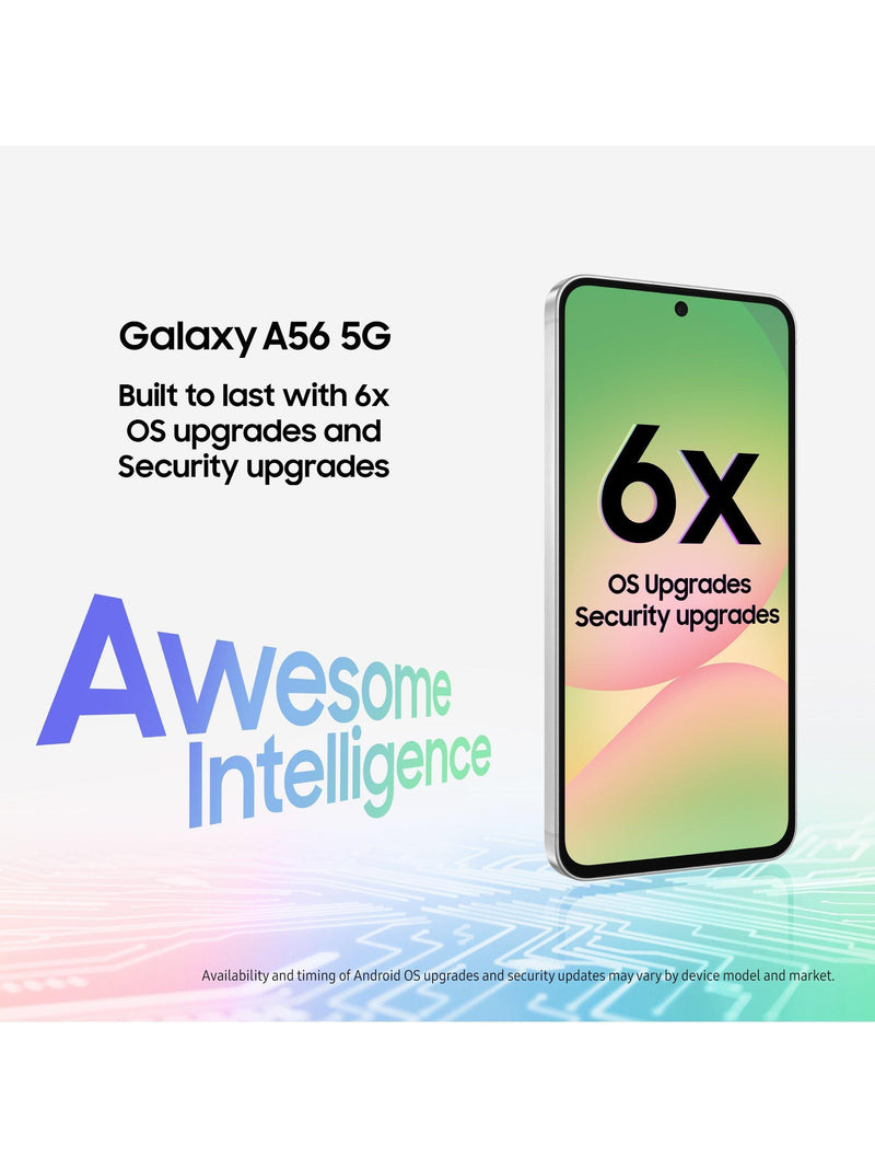 Samsung Galaxy A56 5G smartphone 256GB 6.7-inch display, imported from the UK