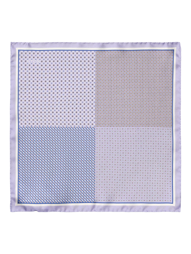 Eton Silk Check Pocket Square