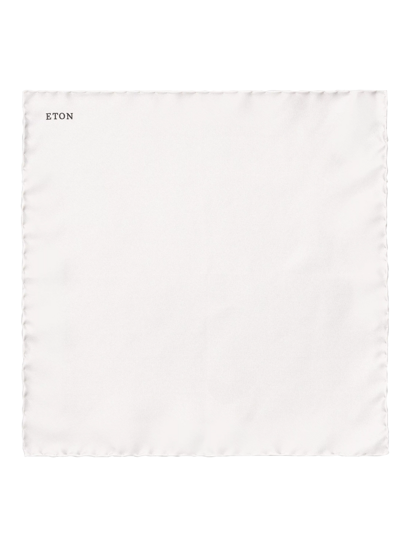 Eton pocket square white, imported from the UK