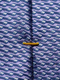 Eton woven silk tie with geometric pattern, imported from the UK