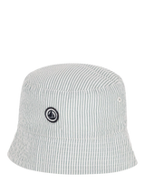 John Lewis Petit Bateau Kids' Cotton Stripe Sun Hat Marshmallow/Brut- Buy online at McGrocer