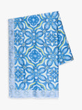 chesca floral mosaic scarf in blue - British product