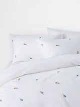 John Lewis John Lewis Berkeley Floral Pure Cotton Embroidered Percale Duvet Cover Set Double 200 Thread Count- Buy online at McGrocer