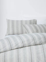 John Lewis John Lewis Stony Brushed Cotton Stripe Double Duvet Cover- Buy online at McGrocer